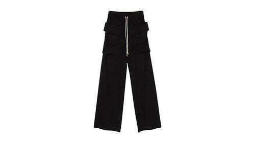 Rick Owens Drkshdw Creatch Wide Cargo Pantaloni - Black - RU01F4394-CR-09