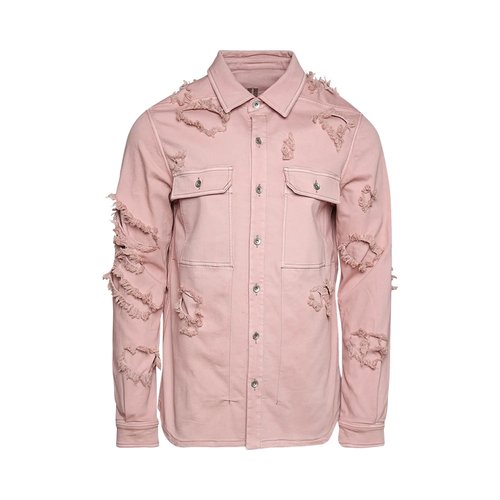 Rick Owens DRKSHDW Distressed Denim Overshirt - RU01C6755-SDO-63