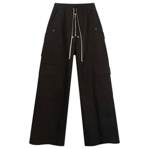 Rick Owens DRKSHDW Twill Double Cargo Jumbo Belas Pants - Black - RU02E7398-TW-09