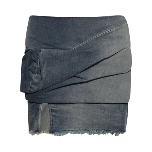 Rick Owens DRKSHDW Drape Denim Mini Skirt - DS01E3343 SDWB 06