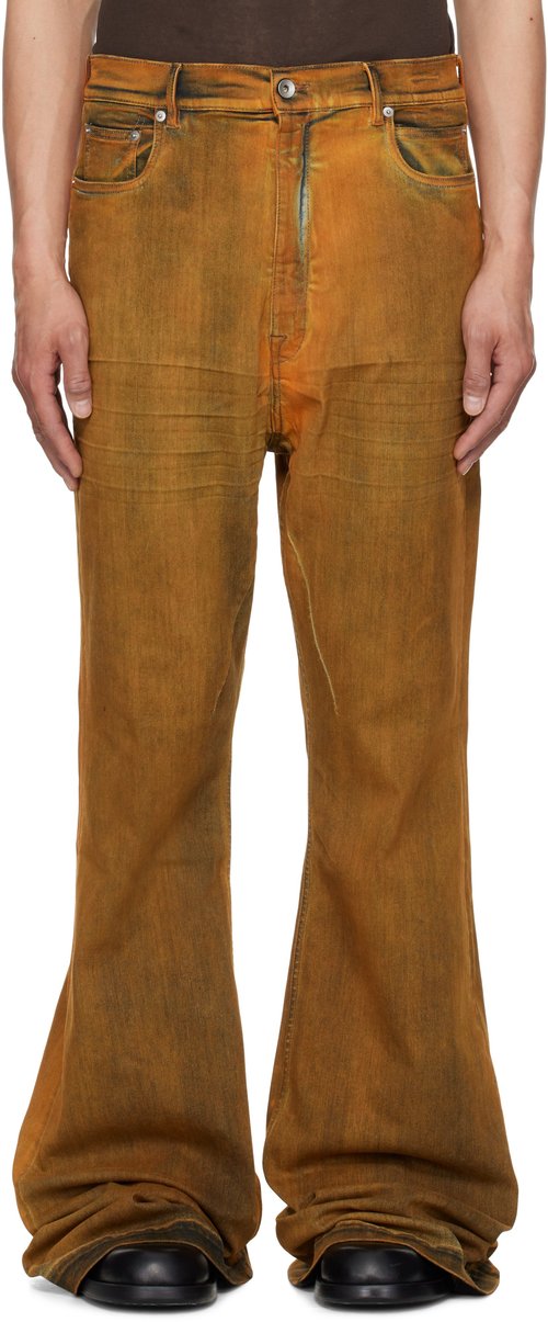 Rick Owens DRKSHDW Hollywood Bolan Bootcut Jeans - Orange - RU01E3365-DOW-53
