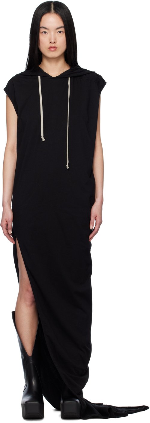 Rick Owens DRKSHDW Hollywood Edfu T Maxi Dress - Black - DS01E3517 RN09