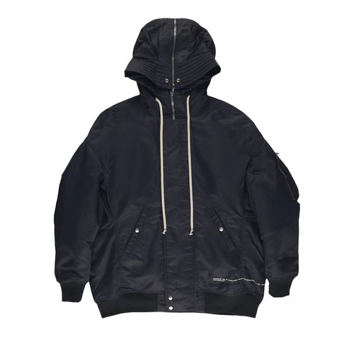 Rick Owens DRKSHDW Hooded Long Bomber | Size L - RU02C5765-BR-R1