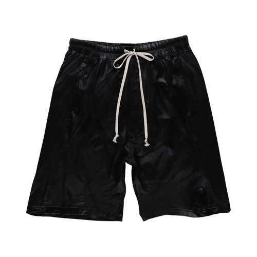Rick Owens DRKSHDW Leather Wide Pusher Shorts - RU01F4373-JL-09