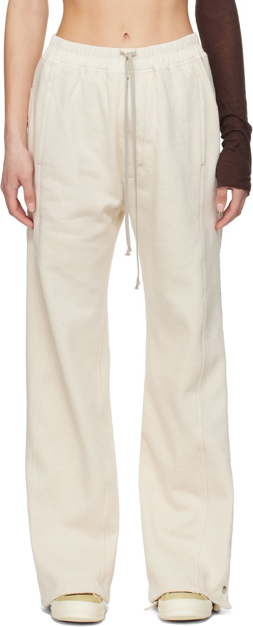 Rick Owens DRKSHDW Off-White Hollywood Pusher Sweatpants - Natural - DS01E3336 FN21