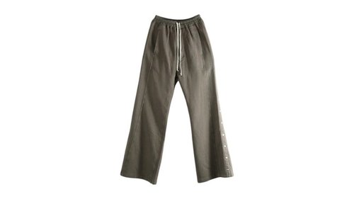 Rick Owens Drkshdw Pantaloni In Felpa Wide Pusher Pants - Dark Dust - RDS01F433-6F-78