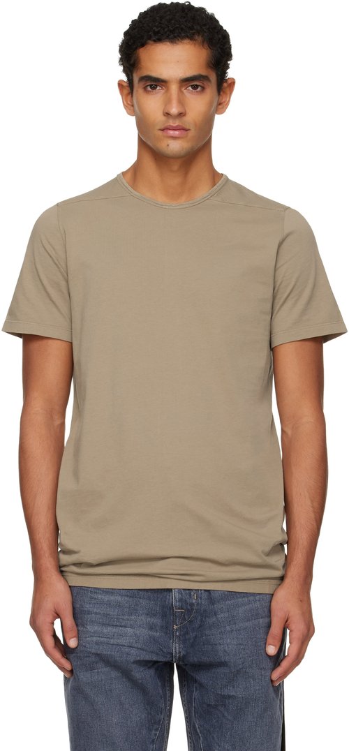 Rick Owens DRKSHDW Taupe Concordians Level T-shirt - Dirty Pearl - RU02E7250-RN-88