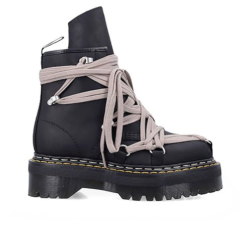 Rick Owens DRKSHDW x Dr. Martens 1460 Quad Sole Megalace Boot - Black - DM02E6812-8001-09