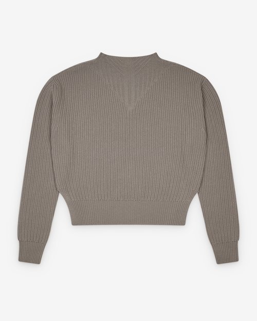 Rick Owens Fisherman Round Neck Sweater - Pearl - RP02E4647-KWV-08
