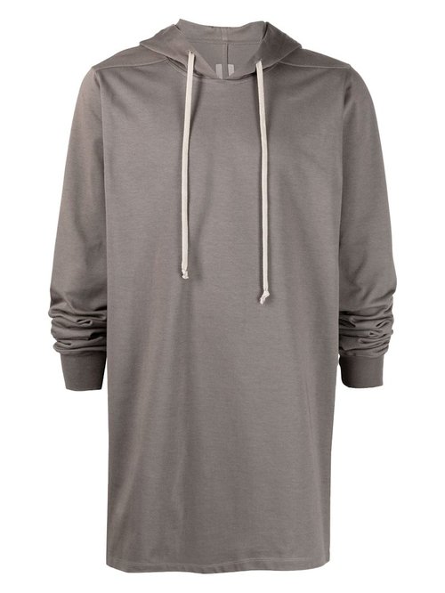 Rick Owens Fogachine Drawstring Pullover Hoodie - Dark Brown - RU01B1285-A-D-RN