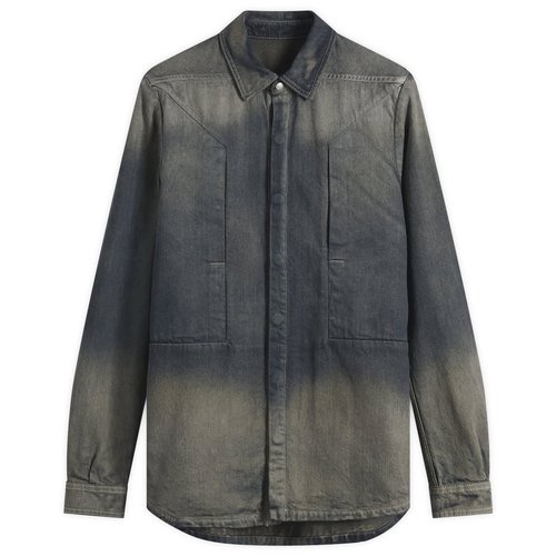Rick Owens Fogpocket Denim Shirt - Dark Dust - RU02E1237-DK-EG