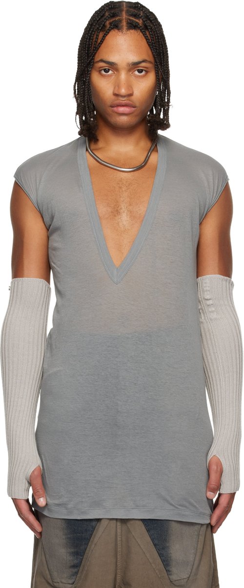 Rick Owens Gray Concordians Dylan T-shirt - Washed Indigo - RU02E1157 UC06