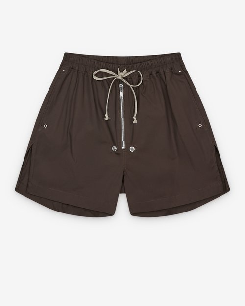 Rick Owens Heavy Cotton Poplin Bela Boxers - Dark Dust - RU02E1391-TE-78