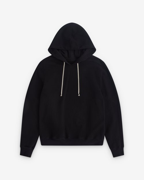 Rick Owens Hooded Sweatshirt - Black - RU02E1281JTC