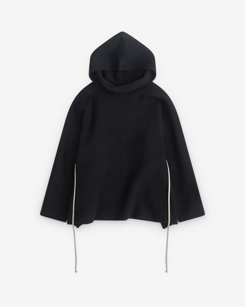 Rick Owens Tunica Hooded Tunic Top - Black - RR02E1502-JSW-09