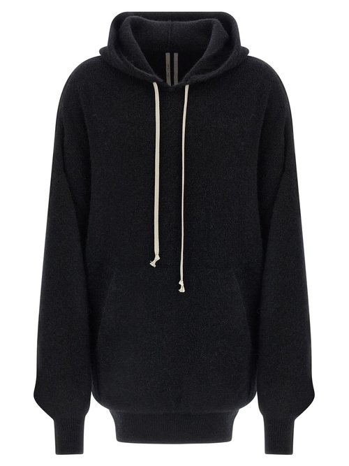Rick Owens hun Hoodie Sweater - Black - RR02E1698-KWP-09
