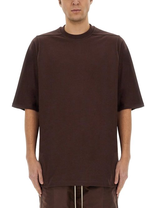 Tシャツ・カットソー RICK OWENS Men T Shirts RU01E5249 BA14 Brown RU01E5249_BA14 - shirt Bej - Rick Owens jumbo T | Ida