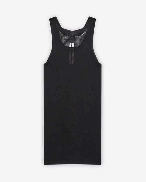 Rick Owens Knit Tank - Black - RR01F2636-RIB-SL
