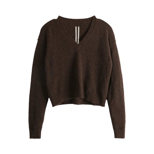 Rick Owens Knit V Neck Pullover Sweater - RP02E4650-KWP-04