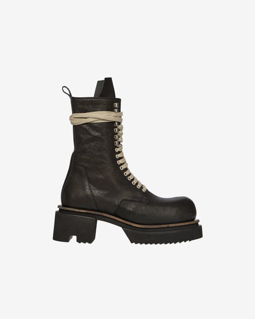 Rick Owens Laceup Bogun Boots - Black - RU01F2839-LGG-09