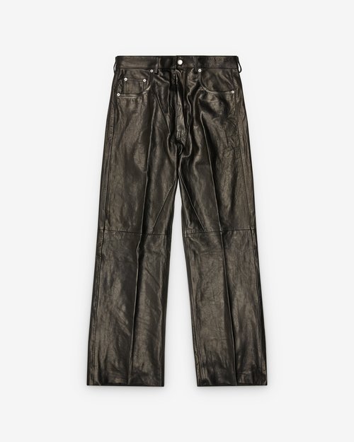 Rick Owens Lambskin Geth Jeans - Black - RU02E1333-LNV-09