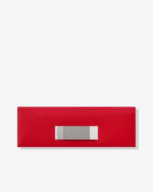 Rick Owens Leather Baguette Clutch - Cardinal Red - RA01D0423LCN