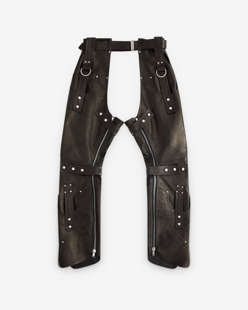 Rick Owens Leather Belt - Black - RO02E4436-LNV-09