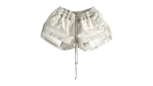 Rick Owens Logo Shorts - Milk Wash - RS01F4319-DMW-51