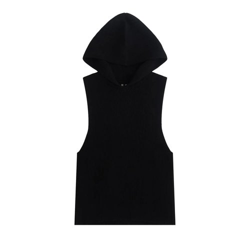 Rick Owens Maglia Hooded Tank Top - RR02E1680 KWVH 09