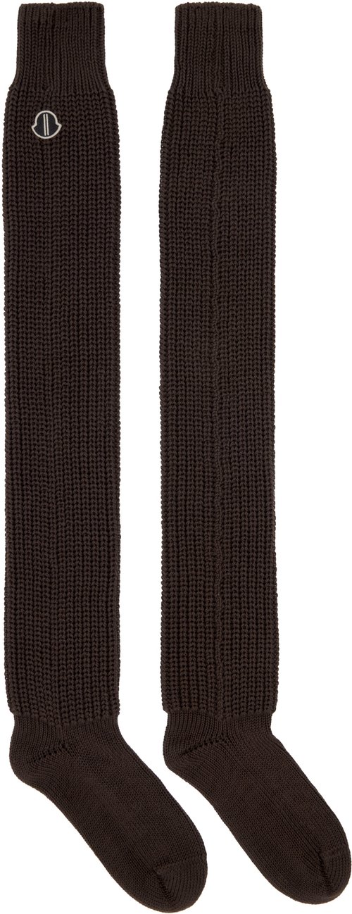 Rick Owens Moncler + Rick Owens Gray Hiking Socks - Dark Dust - MU01F3G300U565828