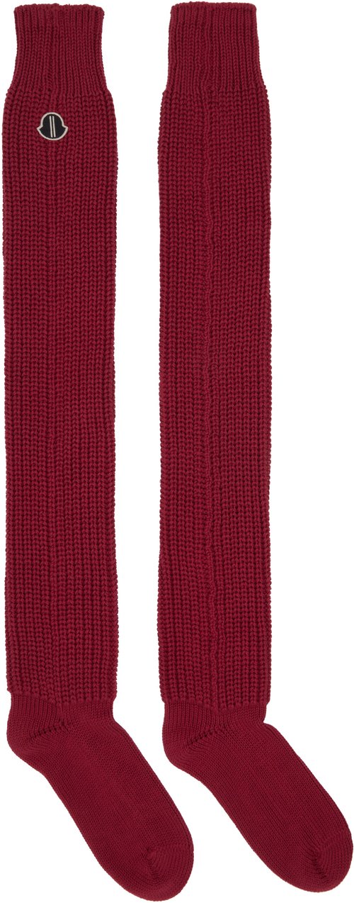 Rick Owens Moncler + Rick Owens Red Hiking Socks - Carnelian - MU01F3G300U565438