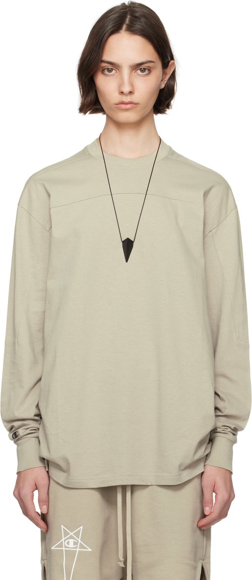 Rick Owens Off-White Champion Edition Girdered T-shirt - Pearl - CW01E1672