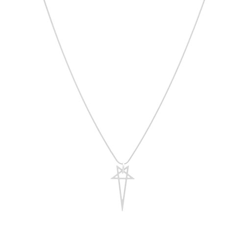Rick Owens Pentagram Charm Necklace - Palladio - RJ0000066-MMT-128