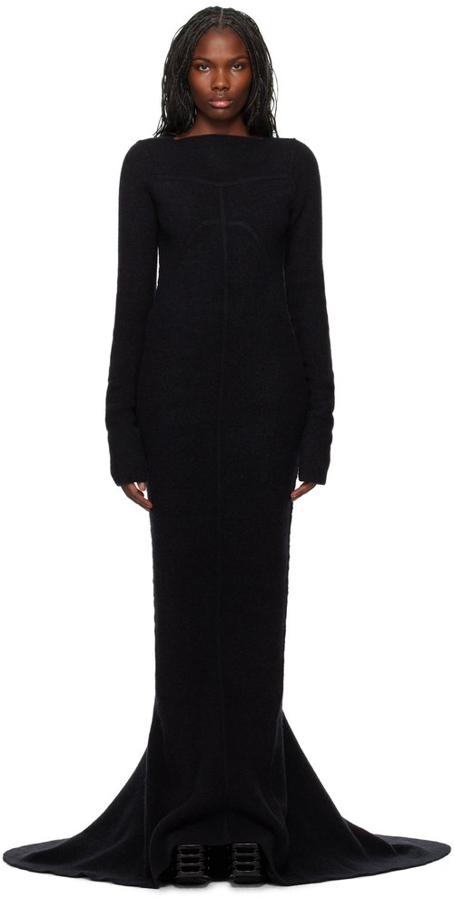 Rick Owens Porterville Luna Maxi Dress - Black - RO02D3688-KWP-09