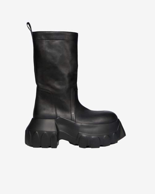 Rick Owens Pull On Mega Tractor Boots - Black - RU01F2861-LOO-09