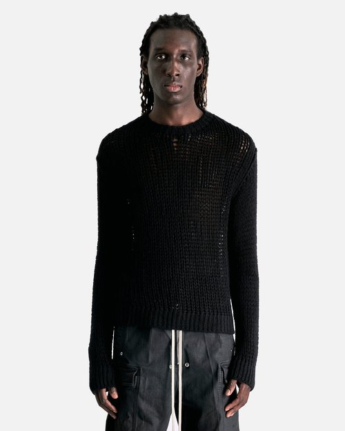 Rick Owens Oversized Round Neck 'Black' - RU02C7627-M-09 | Solesense