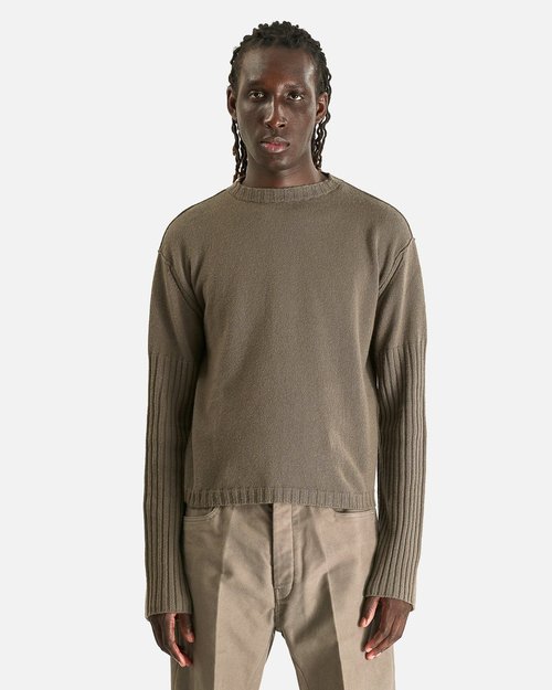 新品 訳あり RICK OWENS OVERSIZED ROUND NECK Rick Owens Oversized Round Neck 'Black' - RU02C7627-M-09 | Solesense