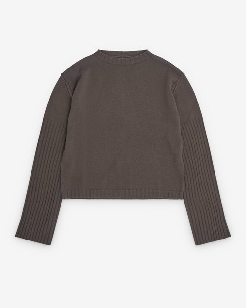 Rick Owens Round Neck Sweater - Dust - RP02E4656-KL-WS