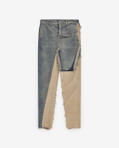 Rick Owens Sliced Denim Skirt - Dirty Hustler/Nude - RO02E4393-W7-21