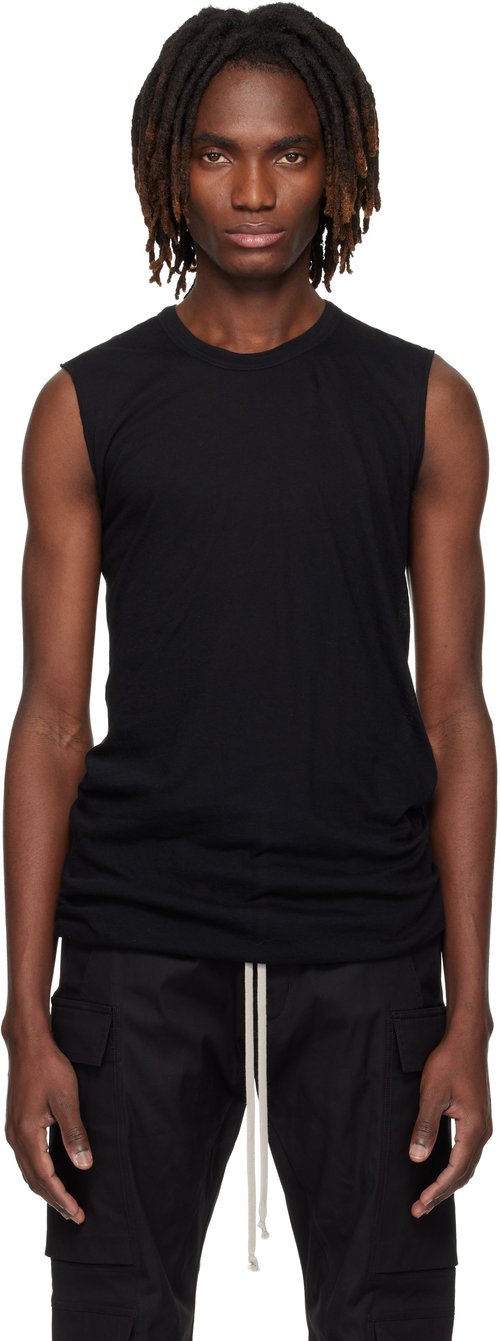 Rick Owens Temple Basic SL Tank Top - Black - RU01F2151 UC09