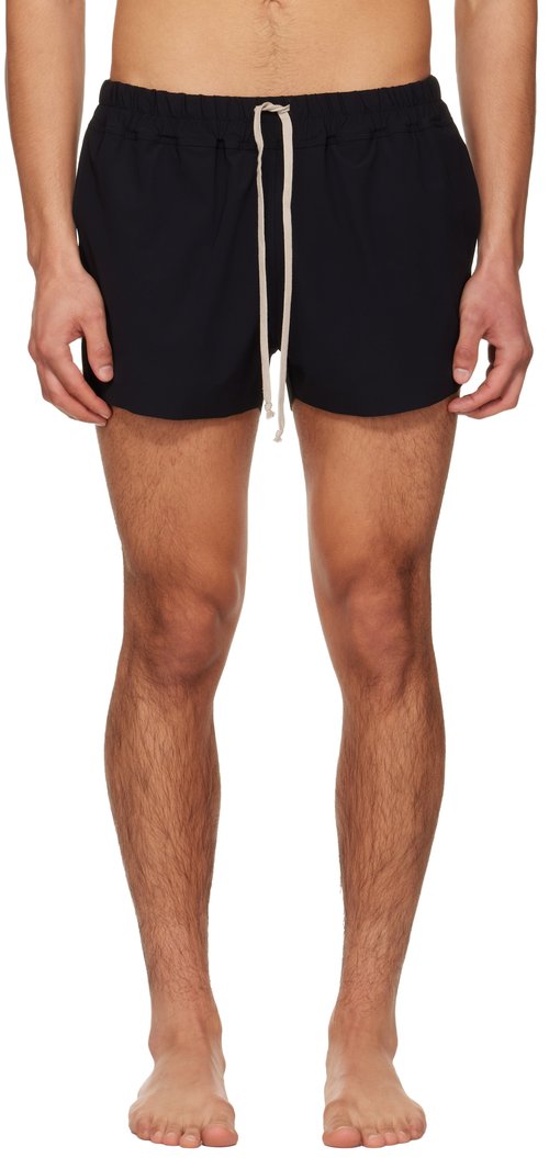 Rick Owens Temple Boxer Swim Shorts - Black - RU01F2012 NS09
