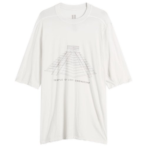 Rick Owens Jumbo Short-Sleeve T-Shirt - Milk Wash/Black - RR01F2208-BHE-16