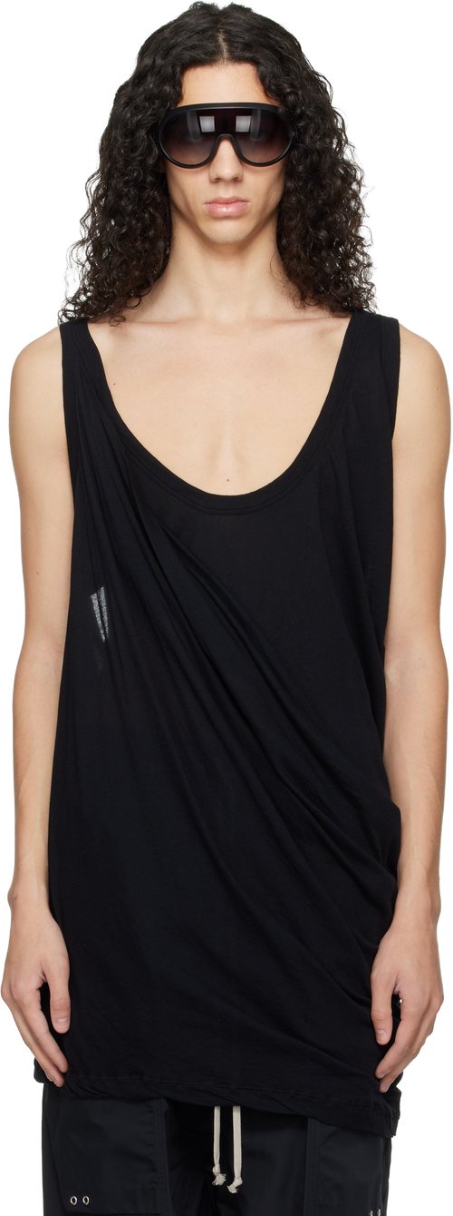 Rick Owens Temple Pony Tank Top - Black - RU01F2161 UC09