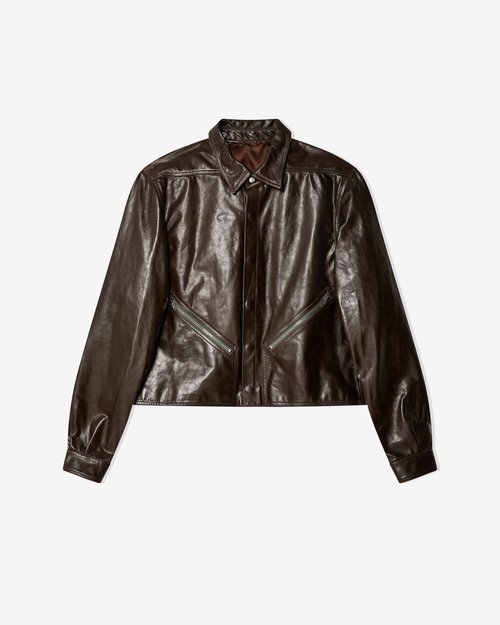 Rick Owens Tour Alice Shirt Jacket - Mahogany - RU01E5742-LSU-14