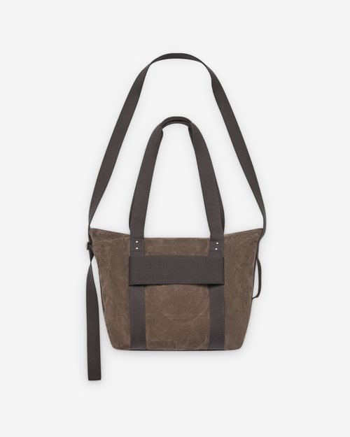 Rick Owens Trolley Leather Tote Bag - Dark Dust