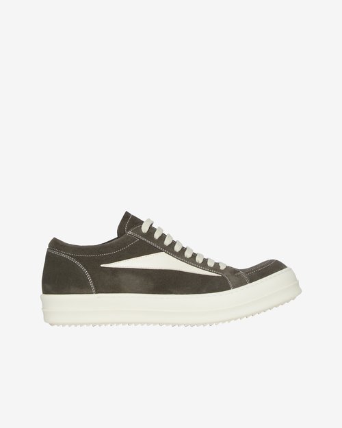Rick Owens Temple Suede Vintage Low Sneaker - Carnelian/Milk - RR01F2897-LVS-OX
