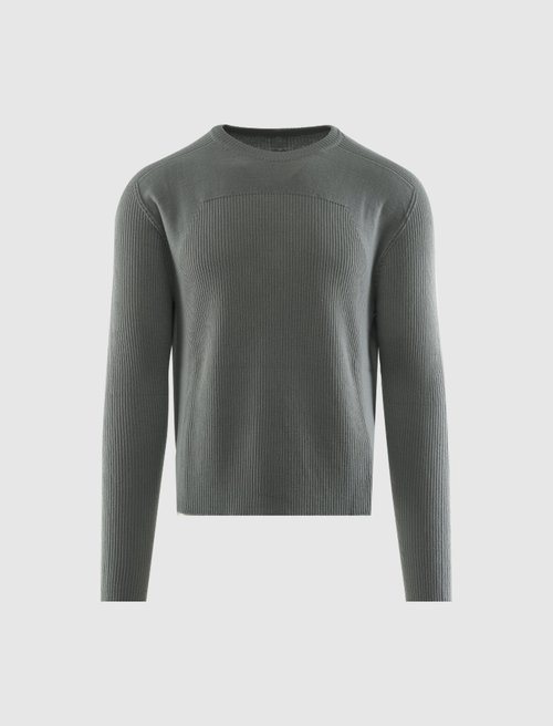 Rick Owens Washed Geo Knit Sweater - RU02E1639-RIBM-06