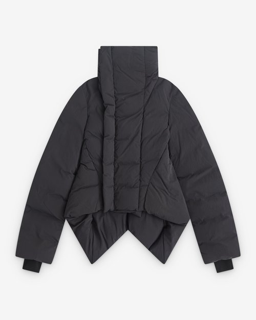 Rick Owens Woven Down Jacket - Black - RP02E4746-MT-D1