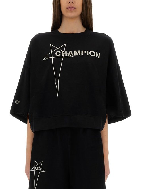 Rick Owens x Champion Cropped tommy T T-shirt - CW01E1677