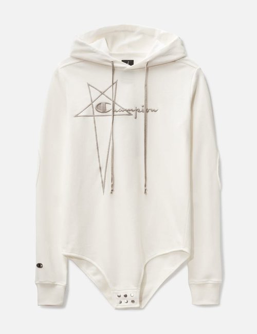 Rick Owens X Champion Hooded Bodysuit - Milk